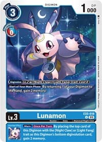 Lunamon - Animal Colosseum - Digimon Card Game card