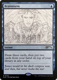 Brainstorm (0723) (Sketch Showcase) - Secret Lair Drop Series - Magic: The Gathering card