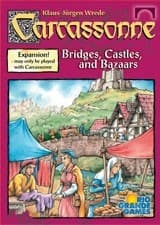 Carcassonne: Bridges, Castles, and Bazaars Expansion - Rio Grande - Boardgames card