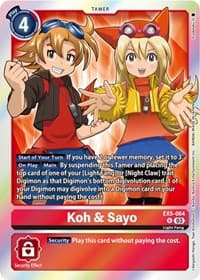 Koh & Sayo - Animal Colosseum - Digimon Card Game card