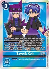Sayo & Koh - Animal Colosseum - Digimon Card Game card