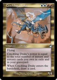 Crackling Drake (Retro Frame) - Ravnica Remastered - Magic: The Gathering card