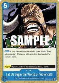 Let Us Begin the World of Violence!! - Awakening of the New Era: 1st Anniversary Tournament Cards - One Piece Card Game card