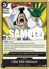 I Bid 500 Million!! - Awakening of the New Era: 1st Anniversary Tournament Cards - One Piece Card Game card
