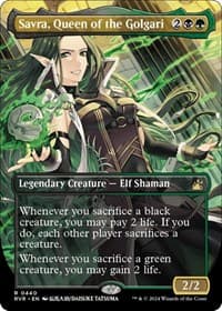 Savra, Queen of the Golgari (Anime Borderless) - Ravnica Remastered - Magic: The Gathering card