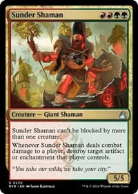 Sunder Shaman - Ravnica Remastered - Magic: The Gathering card