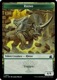 Rhino Token - Ravnica Remastered - Magic: The Gathering card