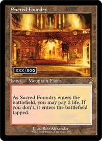 Sacred Foundry (Retro Frame) (Serial Numbered) - Ravnica Remastered - Magic: The Gathering card