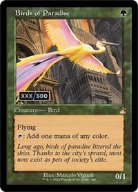 Birds of Paradise (Retro Frame) (Serial Numbered) - Ravnica Remastered - Magic: The Gathering card
