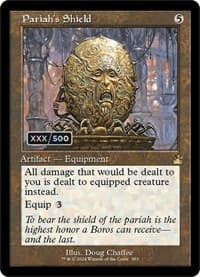 Pariah's Shield (Retro Frame) (Serial Numbered) - Ravnica Remastered - Magic: The Gathering card