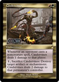 Cindervines (Retro Frame) (Serial Numbered) - Ravnica Remastered - Magic: The Gathering card