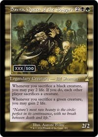 Savra, Queen of the Golgari (Retro Frame) (Serial Numbered) - Ravnica Remastered - Magic: The Gathering card