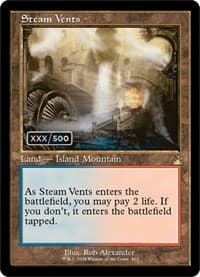 Steam Vents (Retro Frame) (Serial Numbered) - Ravnica Remastered - Magic: The Gathering card