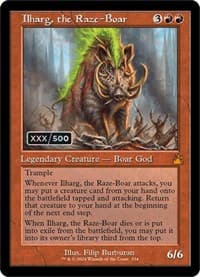 Ilharg, the Raze-Boar (Retro Frame) (Serial Numbered) - Ravnica Remastered - Magic: The Gathering card