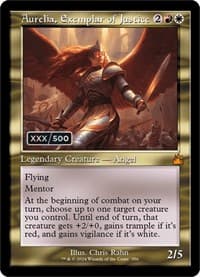 Aurelia, Exemplar of Justice (Retro Frame) (Serial Numbered) - Ravnica Remastered - Magic: The Gathering card