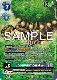 Ebonwumon ACE (Alternate Art) - Animal Colosseum - Digimon Card Game card