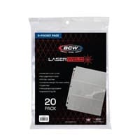 BCW 9-Pocket Laserweld Pages (20ct.) - BCW Storage Album Pages - Collectible Storage card