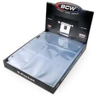 BCW 9-Pocket Protective Pages (100ct.) - BCW Storage Album Pages - Collectible Storage card