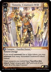Tonoris, Creation's Will - Alchemical Revolution - Grand Archive TCG card