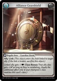 Alliance Gearshield - Alchemical Revolution - Grand Archive TCG card