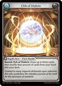 Orb of Hubris - Alchemical Revolution - Grand Archive TCG card