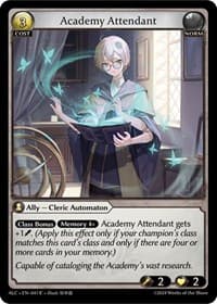 Academy Attendant - Alchemical Revolution - Grand Archive TCG card