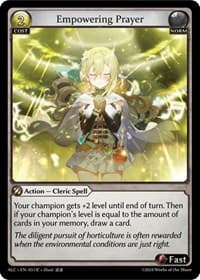 Empowering Prayer - Alchemical Revolution - Grand Archive TCG card