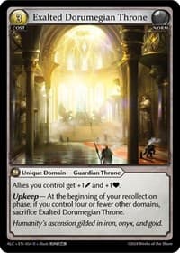 Exalted Dorumegian Throne - Alchemical Revolution - Grand Archive TCG card