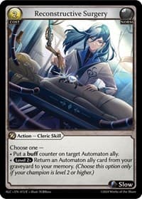 Reconstructive Surgery - Alchemical Revolution - Grand Archive TCG card