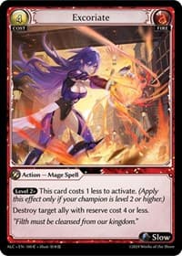 Excoriate - Alchemical Revolution - Grand Archive TCG card