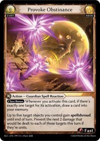 Provoke Obstinance - Alchemical Revolution - Grand Archive TCG card