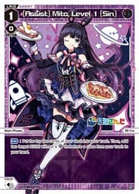 [Assist] Mito, Level 1 [Sin] - Collab Booster: Nijisanji Diva - WIXOSS card