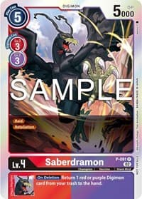 Saberdramon - P-091 (3rd Anniversary Update Pack) - Digimon Promotion Cards - Digimon Card Game card