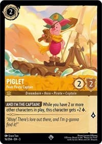 Piglet - Pooh Pirate Captain - Into the Inklands - Disney Lorcana card