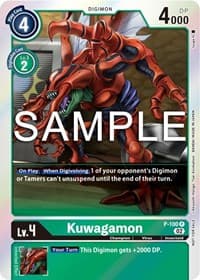 Kuwagamon - P-100 (Limited Card Pack Ver.2) - Digimon Promotion Cards - Digimon Card Game card