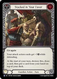 Stacked in Your Favor (Red) - Heavy Hitters - Flesh and Blood TCG card