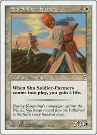 Shu Soldier-Farmers - Portal Three Kingdoms - Magic: The Gathering card