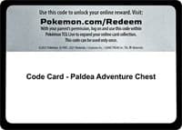 Code Card - Paldea Adventure Chest - Miscellaneous Cards & Products - Pokemon card