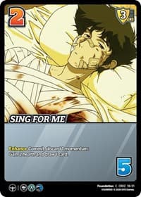 Sing For Me - Challenger Series: Cowboy Bebop and Trigun Stampede - UniVersus card