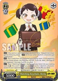 Matching Keychain, Becky (SP) - SPY x FAMILY - Weiss Schwarz card