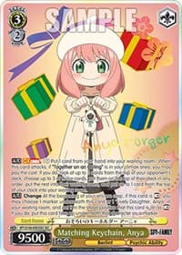 Matching Keychain, Anya (SEC) - SPY x FAMILY - Weiss Schwarz card
