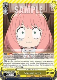 Shocked, Anya - SPY x FAMILY - Weiss Schwarz card