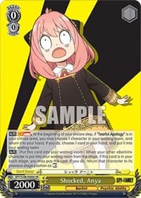 Shocked, Anya (SR) - SPY x FAMILY - Weiss Schwarz card