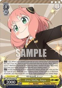 First Stella, Anya (SR) - SPY x FAMILY - Weiss Schwarz card