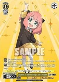 Student of Eden College, Anya Forger (SPYR) - SPY x FAMILY - Weiss Schwarz card