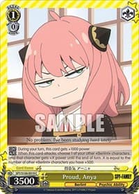 Proud, Anya - SPY x FAMILY - Weiss Schwarz card