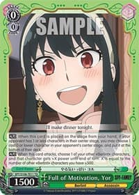Full of Motivation, Yor - SPY x FAMILY - Weiss Schwarz card