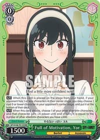 Full of Motivation, Yor (RRR) - SPY x FAMILY - Weiss Schwarz card