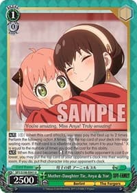Mother-Daughter Tie, Anya & Yor - SPY x FAMILY - Weiss Schwarz card