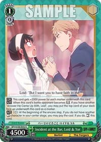 Incident at the Bar, Loid & Yor - SPY x FAMILY - Weiss Schwarz card